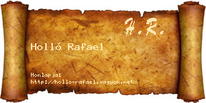 Holló Rafael névjegykártya